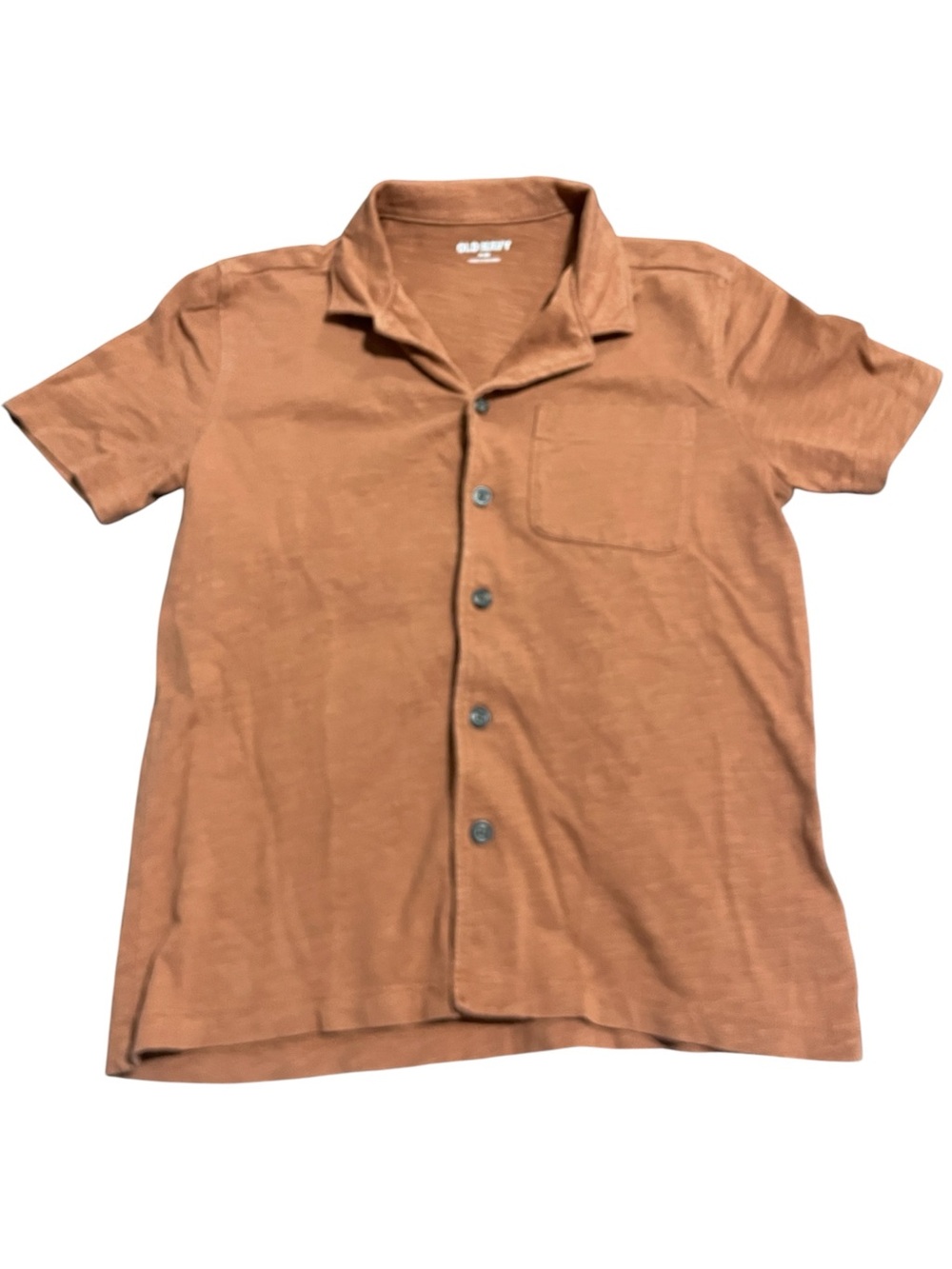 Old Navy Boy’s Orange Short Sleeve Button-Up Shirt
